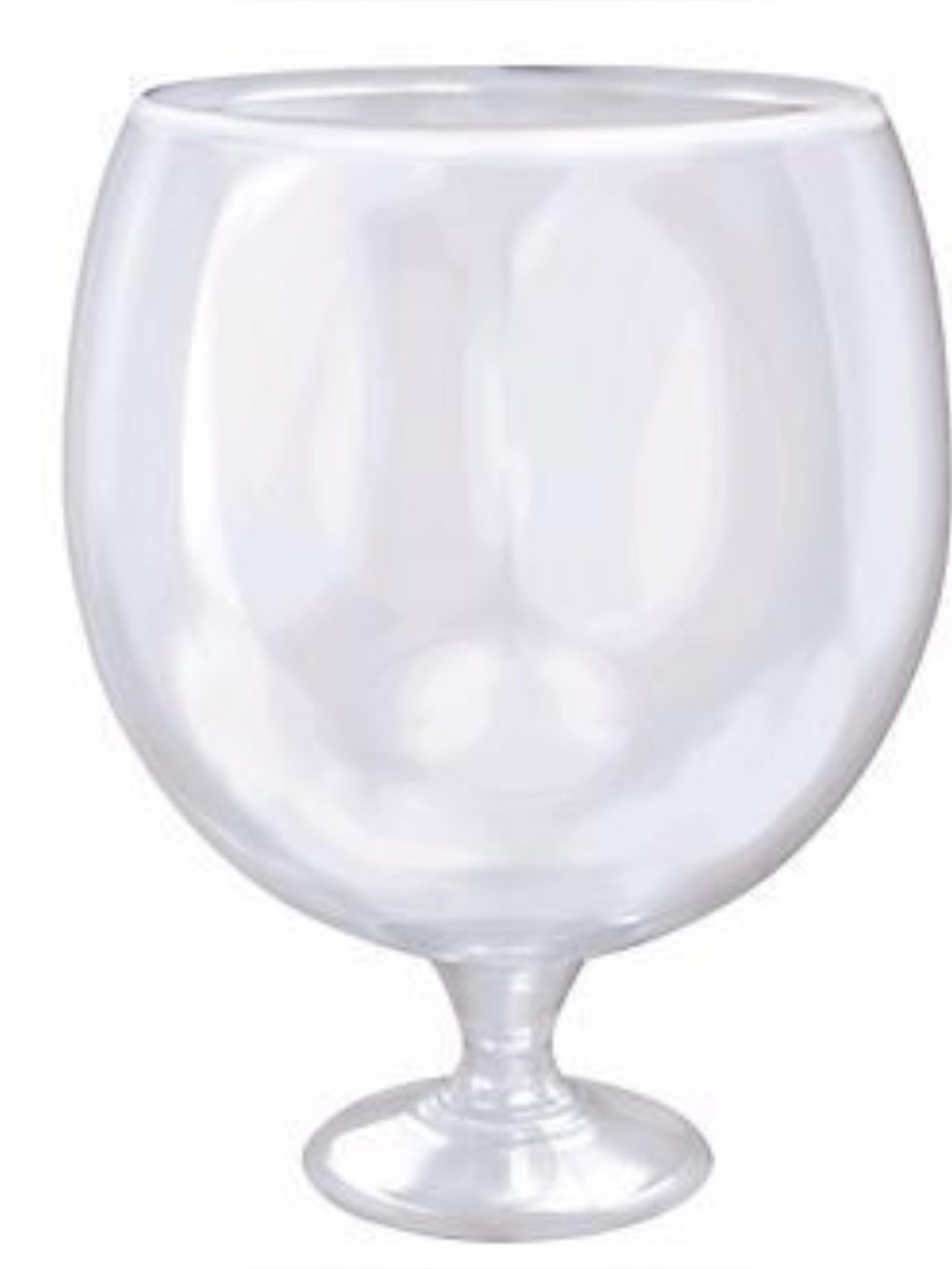 Party city, clear plastic candy bowl with pedestal